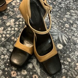 Bandolino Square Toe Suede Block Heel Mary Jane Pumps Coquette Girl Retro